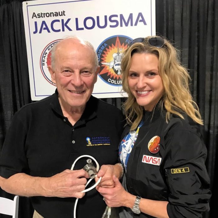 Colonel Jack Lousma and daughter Mary Cohn